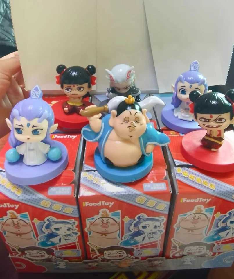 Genuine Movie Ne Zha 2 Blind Ornament Nezha Ao Bing Figures Doll Surprise Box Lady Toys For Children Friends Free shipping