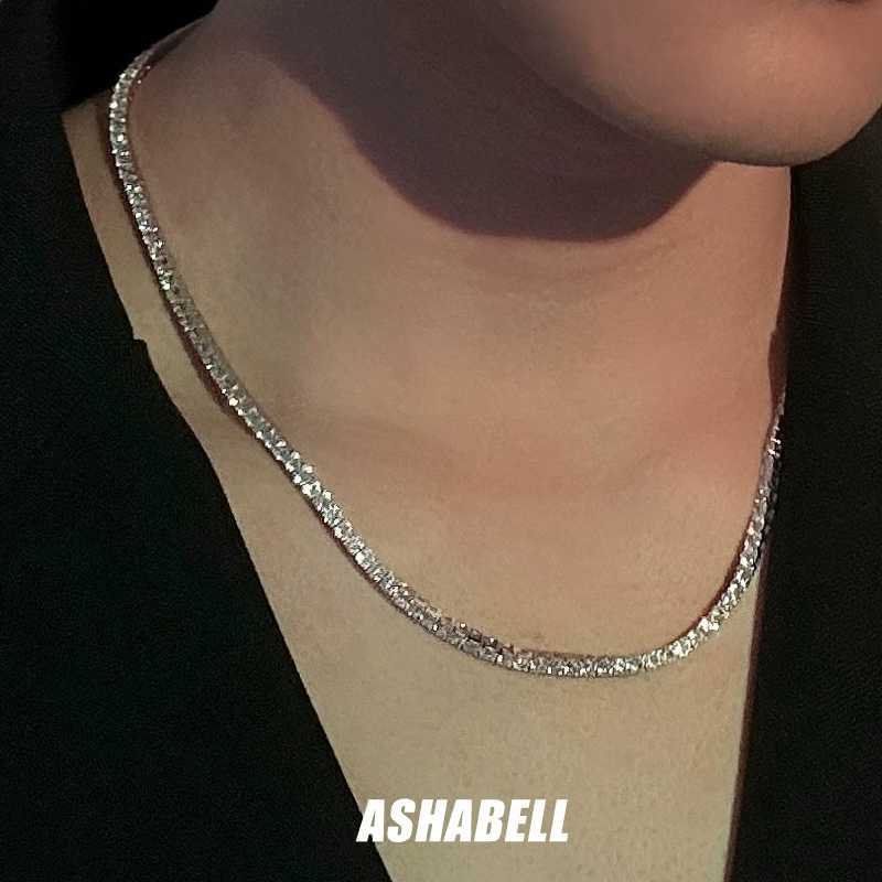 Pass Diamond Tester D Color Ice Out Moissanite Necklace 925 Silver Diamond Chain Vvs Moissanite Tennis Chain for Women and Men