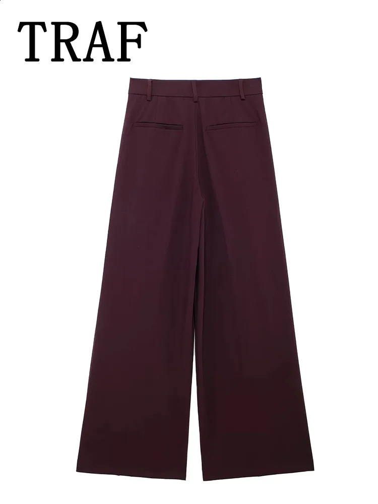 TRAF Double Pleated Pants Sets Women 2 Pieces Fashion Slim Fit vest Womens Suit Two Piece Set Women Outfit 250210