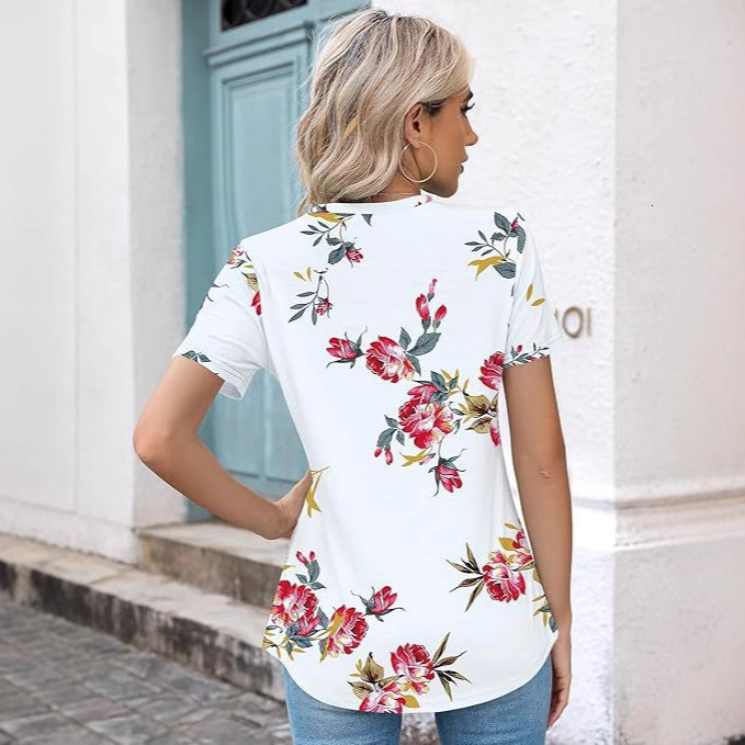 Designer's 2025 Spring/summer New Women's Fashion Round Neck Printed Short Sleeve Women's T-shirt
