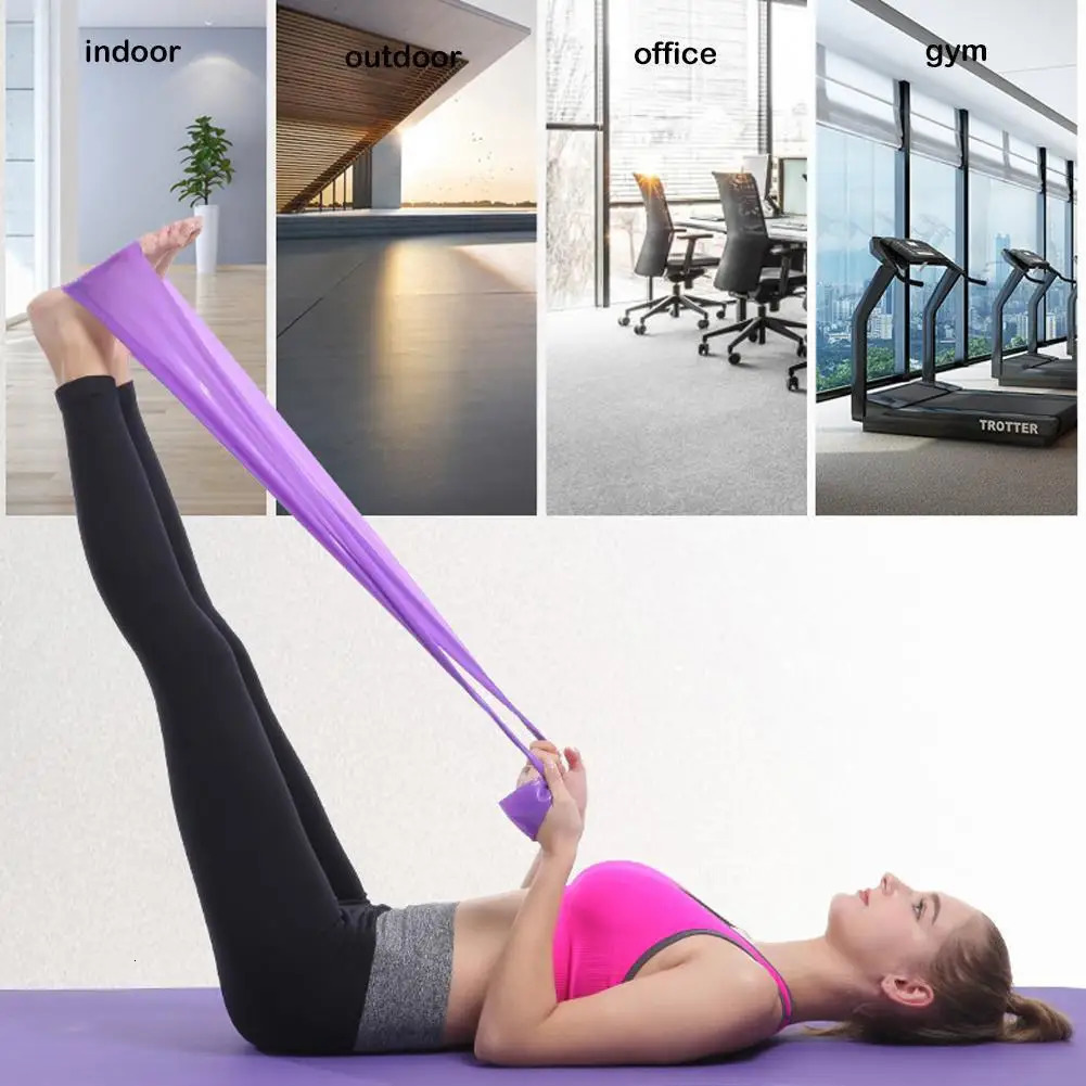 Yoga Exercise Resistance Belt Pilates Training Fitness Home Gym Elastic Natural Rubber Latex Accessories 250213