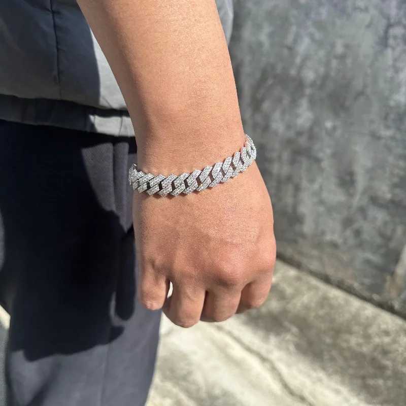 Double Row Cuban Link Chain 10mm 12mm with Custom Vvs Moissanite Big Hip Hop Mens Rapper Diamond Chain Pendant Necklace