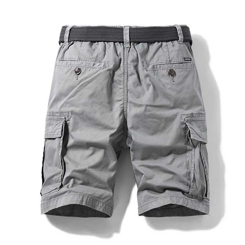 2025 New Mens Summer Cotton Army Tactical Cargo Shorts Fashion Khaki Multi-pocket Casual Short Pants Loose Military Shorts Men W250621