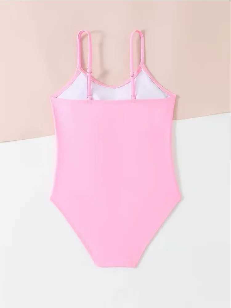 Pink Girls One Piece Swimsuit 6-12 Year Kids Swim Suit Teenage Childrens Swimwear 2025 Black Bathing Suits Beach Wear BodysuitXJ250214