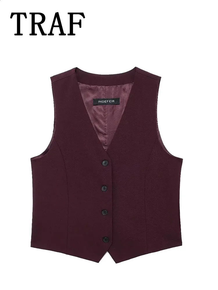 TRAF Double Pleated Pants Sets Women 2 Pieces Fashion Slim Fit vest Womens Suit Two Piece Set Women Outfit 250210