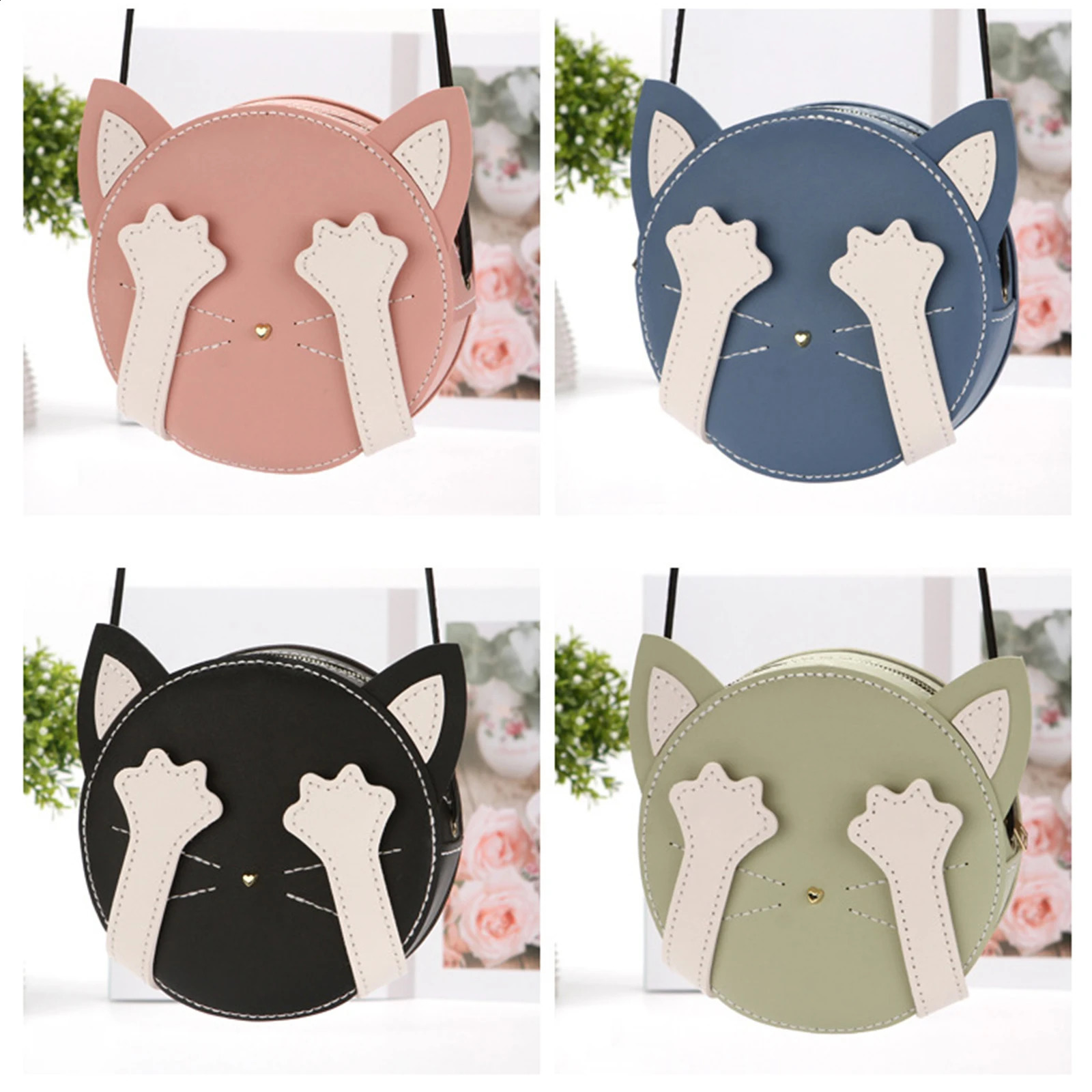 DIY Shoulder Bag Making Kit Hand Woven Bag Pre Cut Leather Sewing Leathercrafts Cat Shaped Full Tools for Beginners 250214