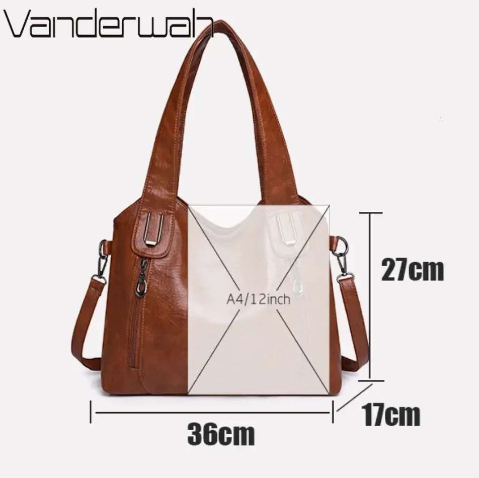 Shoulder Tote for Women Vintage Handbags High Quality Designer Crossbody Messenger with Large Capacity Hand Bag