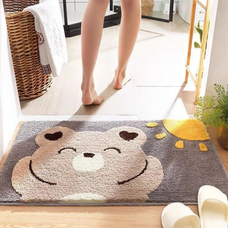 Bathroom Toilet Door Door Water-absorbing Non-slip and Dirt-resistant Door Mats Washable