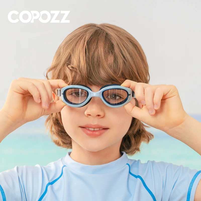 COPOZZ Colorful Swimming Goggles Kids Professional Children Swim Eyewear Anti Fog UV Protection Water Glasses For Boy and Girl Z250215