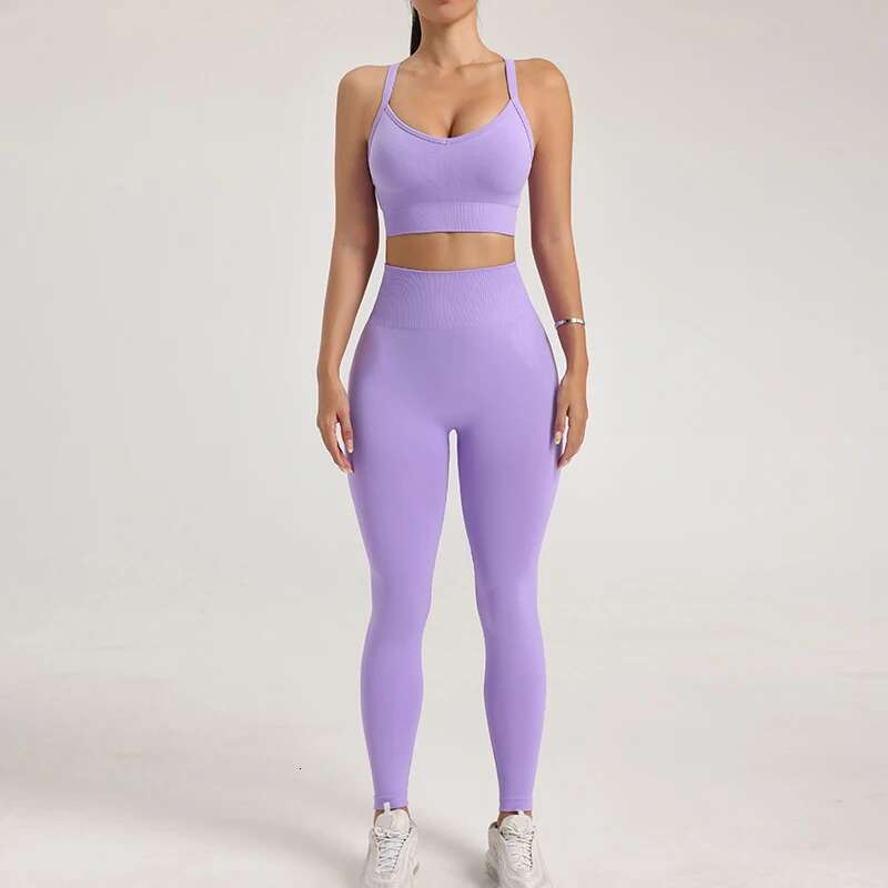 Women's Yoga Suit Sports Underwear Leggings High Stretch Sportswear Quick Dry Breathable Training Clothes Pants