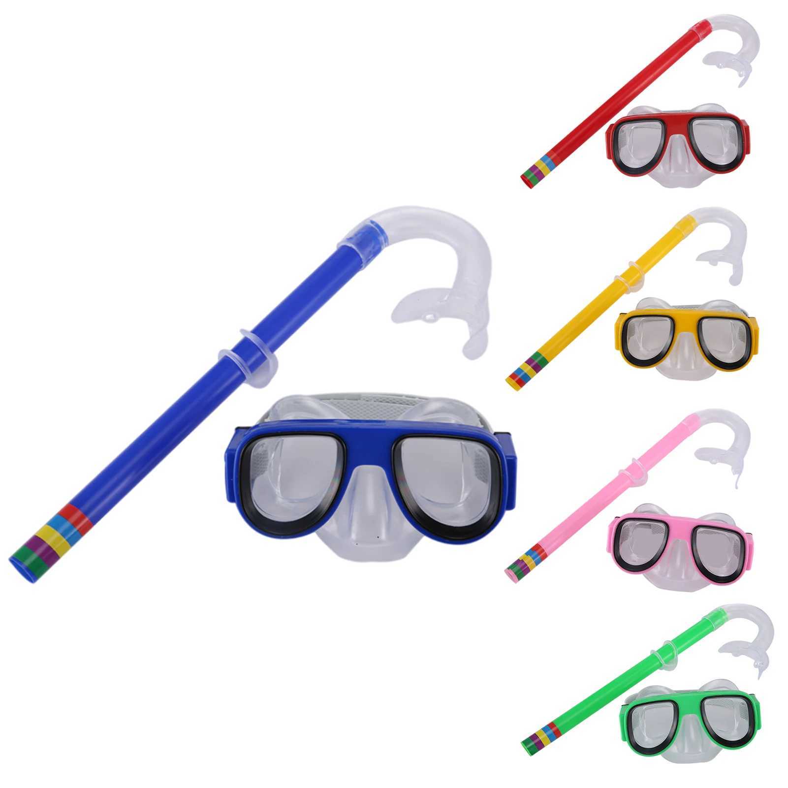 Swimming Goggles Masks Swim Scuba Child PC Swimming Diving Kids Goggles Mask Snorkel Set Underwater Diving Accessories Anti-UV Z250215