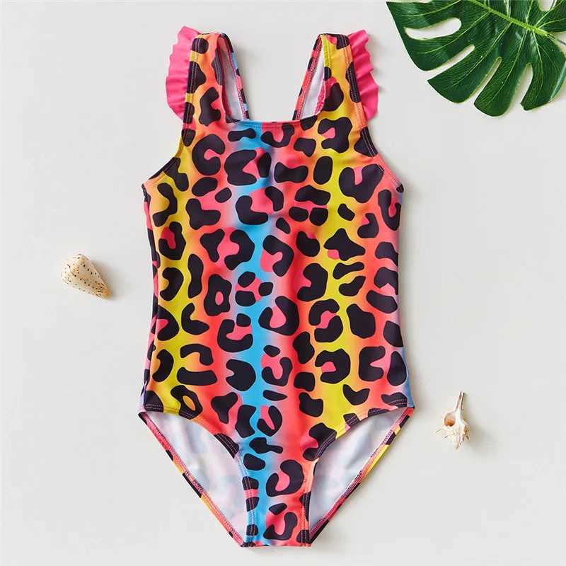2025 Girls Kids One Pieces Swimsuit Beach Swimwear Bathing Suit Print Kids Girl Bikinis Bodysuit SummerXJ250214