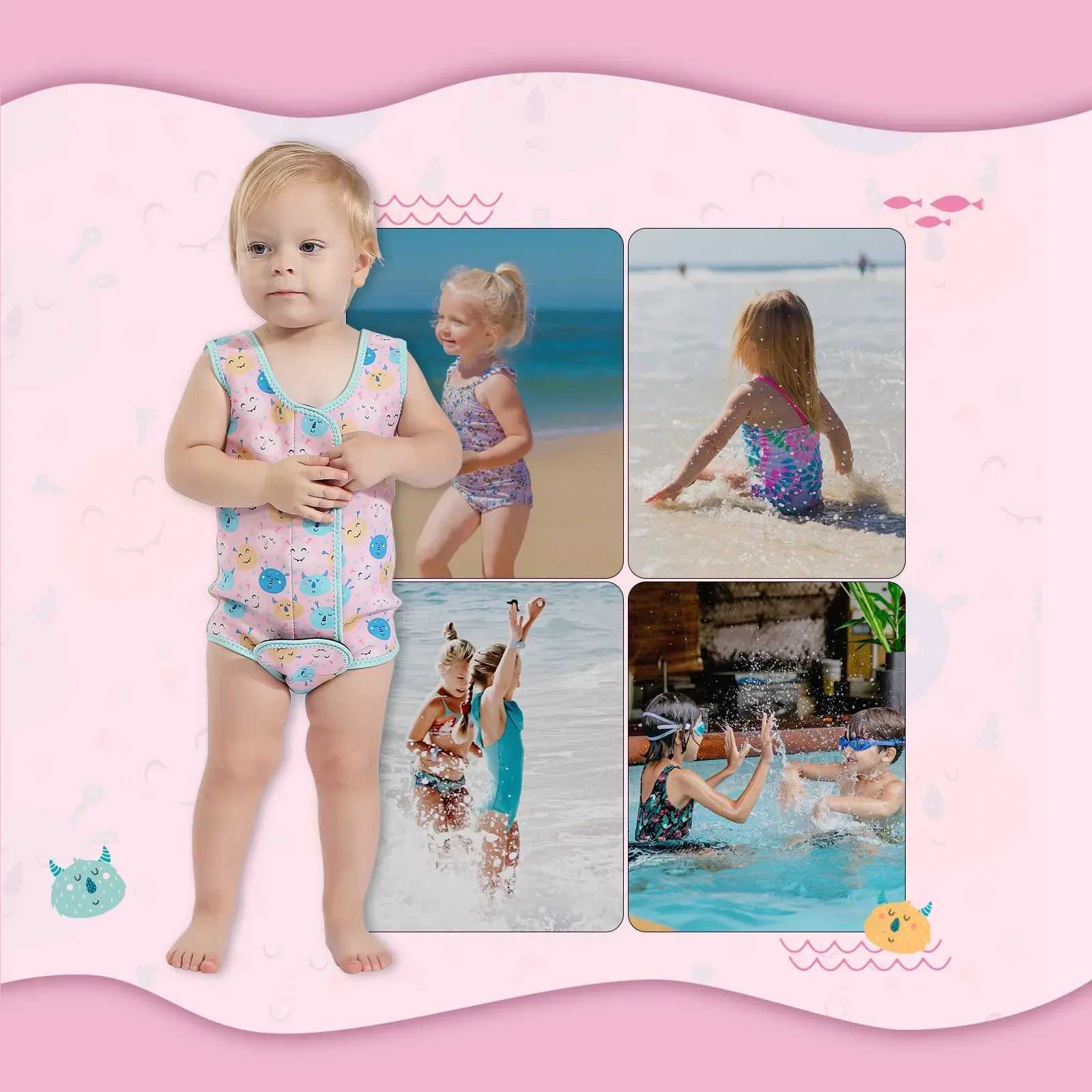 Infant Toddler 2MM Neoprene Vest Adjustable Magic Tape Front Chest Crotch UPF50+ Sun Protection Cold Proof Warm Swimming WetsuitXJ250214