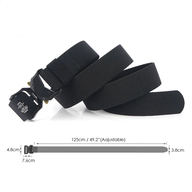 VATLTY 125/140cm Elastic Belt Men Aluminum Alloy Quick Release Buckle Comfort Stretch Belt Military Tactical Girdles Male Army 250213