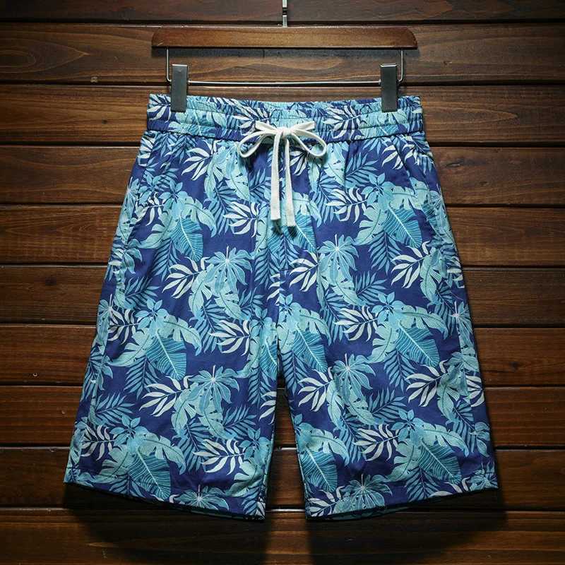 Summer Leisure Beach Shorts Men2024 New Elastic Versatile Fashion Printed Loose Thin Breathable Shorts Outdoor Cutting Shorts W250215