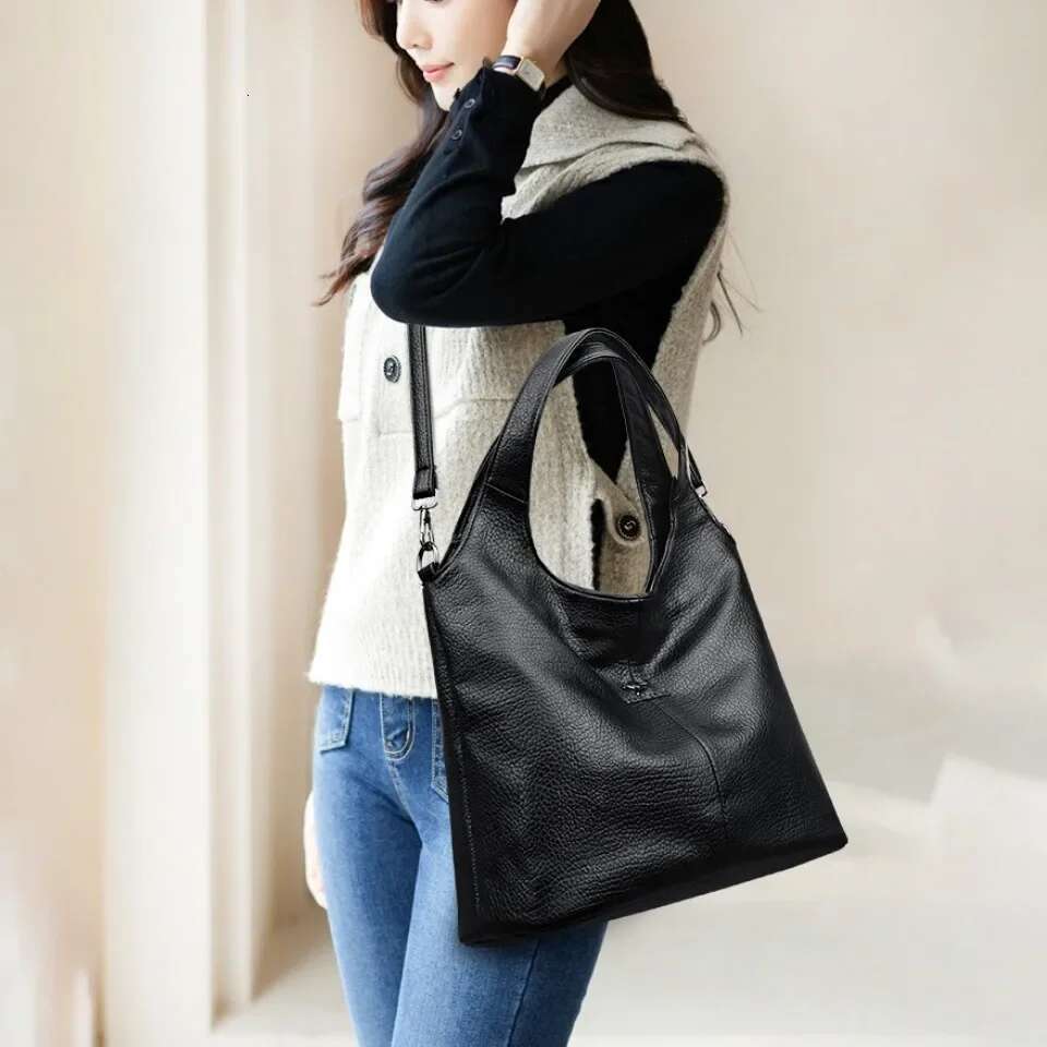 Women's Leather Top-Handle Bags Designer Handbag And Purse Ladies Solid Color Shoulder Crossbody Bag Travel Commuter Sac