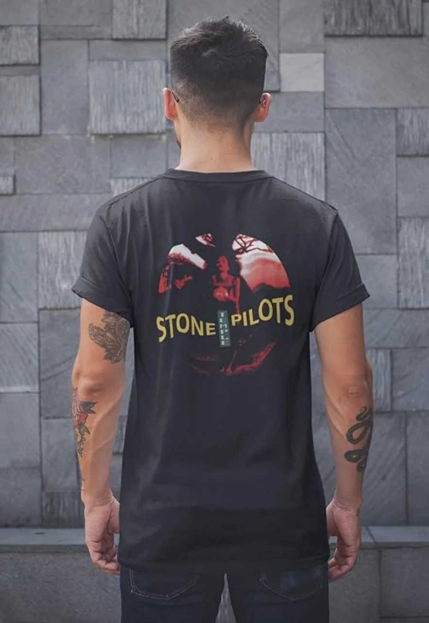 Hip Hop Stone Temple Pilots Band T-Shirt Men Women Casual Short Sleeve Oversized Punk American European Street Harajuku Me TeesT250213