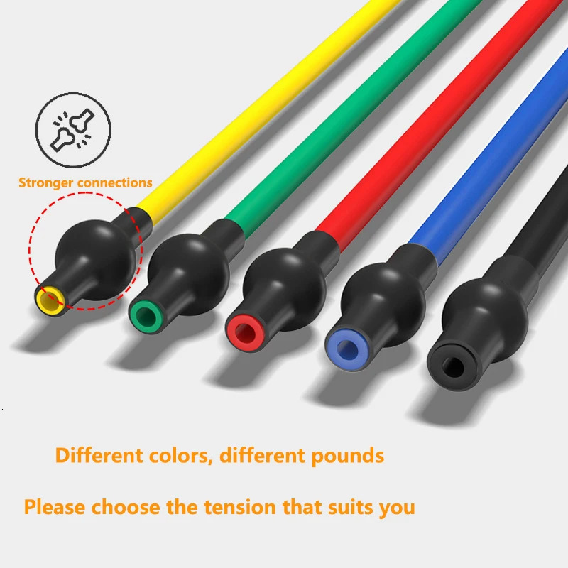 5 Levels Resistance Bands with Handles Training Exercise Tube Band Pull Rope Fitness Elastic Workouts Strength Equipment 250213