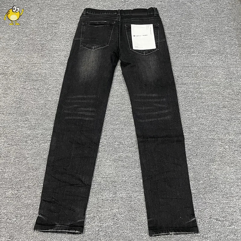 Washed Black High Street Jeans Pants Men Woman Hip Hop Quality Vintage Hole Old Casual Trousers Classic Fashion 250214