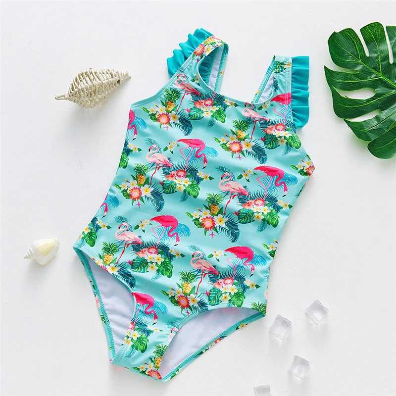 2025 Girls Kids One Pieces Swimsuit Beach Swimwear Bathing Suit Print Kids Girl Bikinis Bodysuit SummerXJ250214