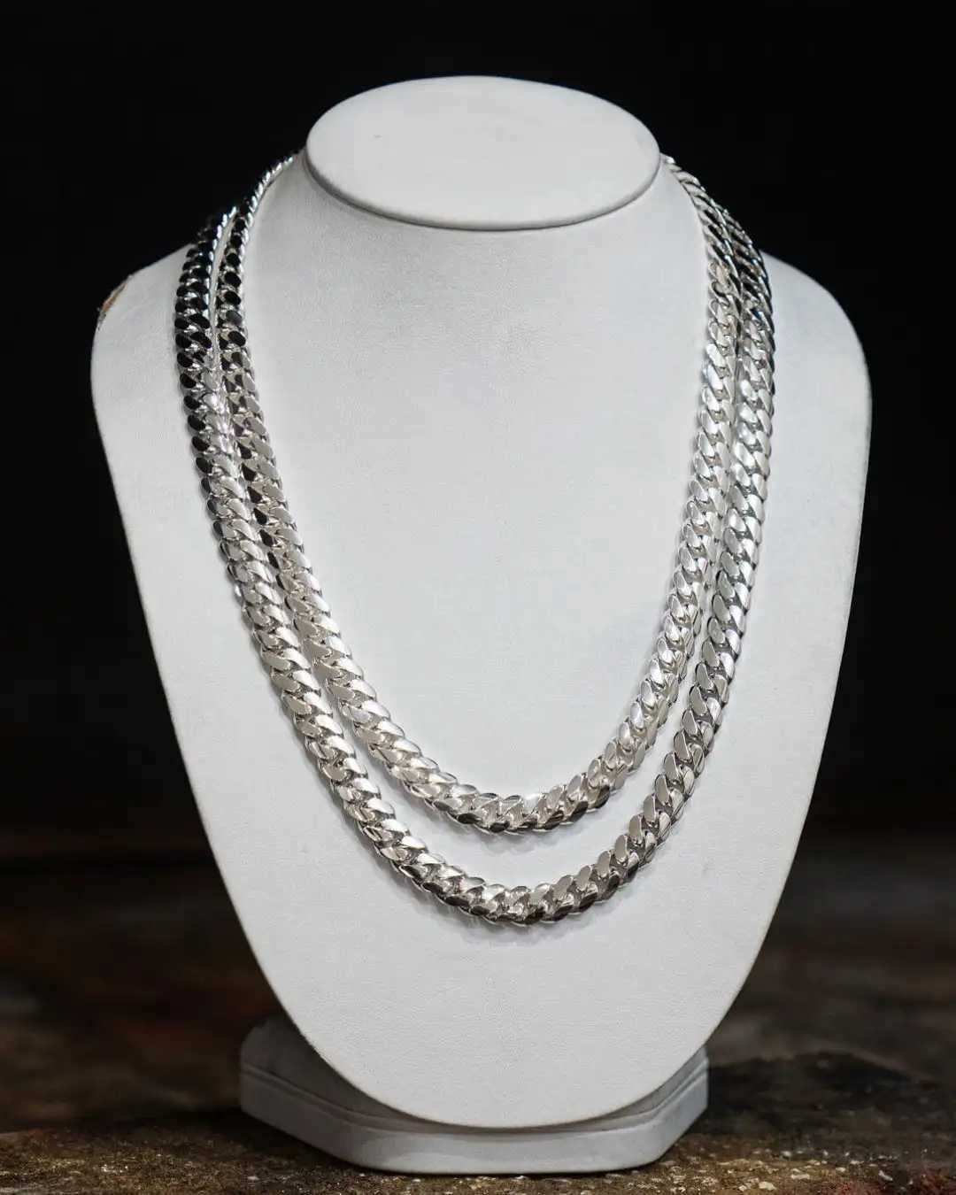 11mm 925 Sterling Silver Hip Hop Miami Cuban Link Chain 18k Rapper Mens Cuban Necklace Gift Party Engagement Hip Hop Jewelry