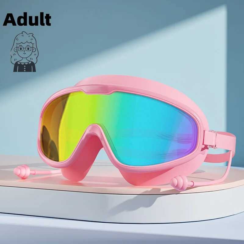Swimming goggles with waterproof and anti fog high-definition professional diving goggles for adultboys and girls swimming sport Z250215