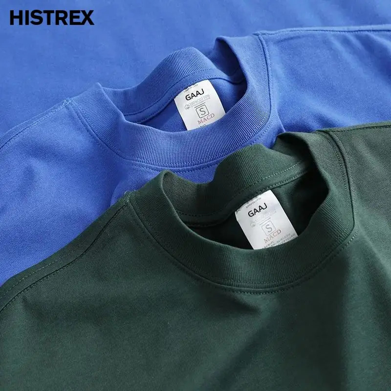 100 Heavy Weight Cotton T shirt For Men WomenShort Sleeve Plain TopsSolid Oversized Tee ShirtsQuality Clothing 6.8oz 230gsm 250210