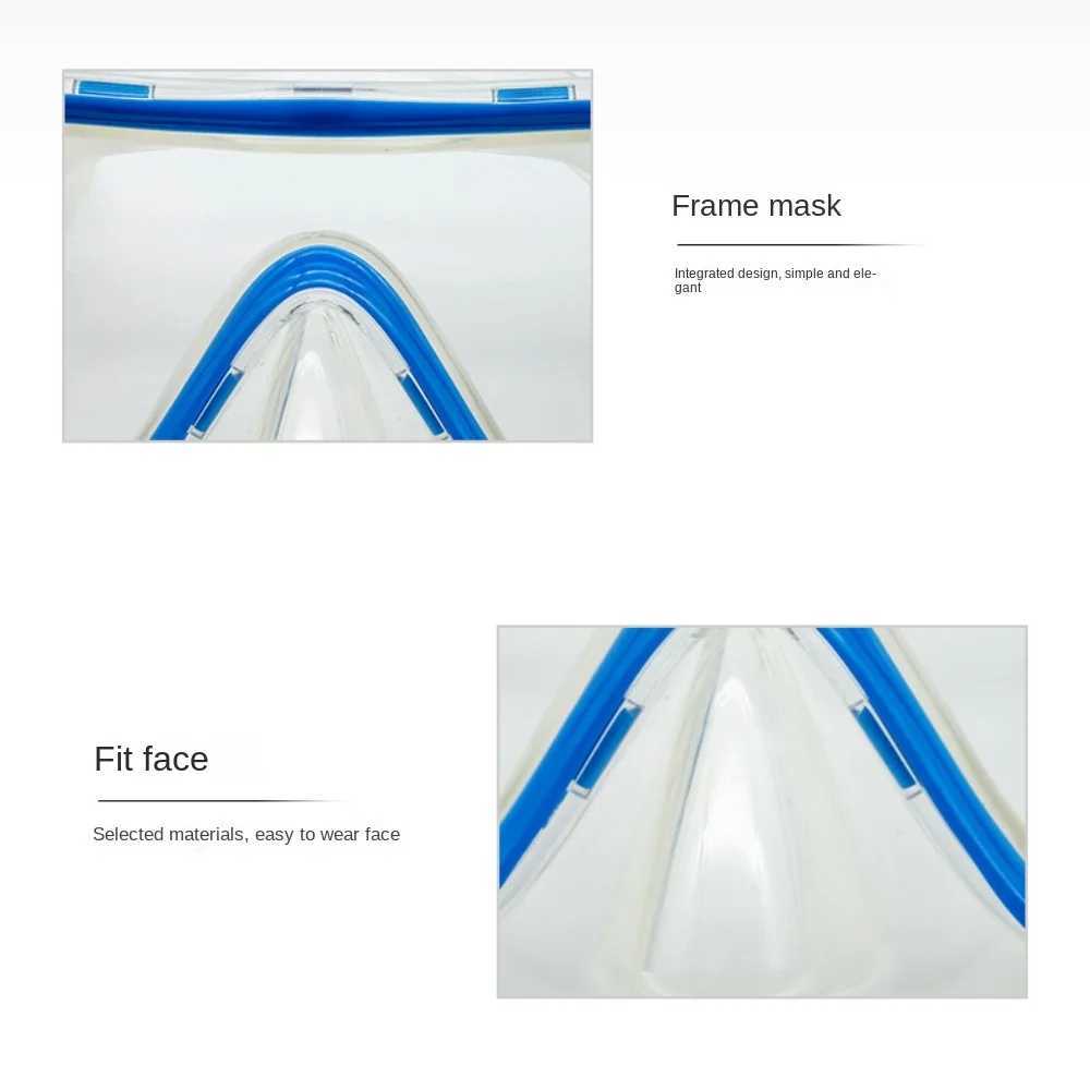 PC Childrens Diving Goggles Anti Fog Waterproof Diving Goggles Nose Protection High Definition Lenses Snorkeling Mask Children Z250215