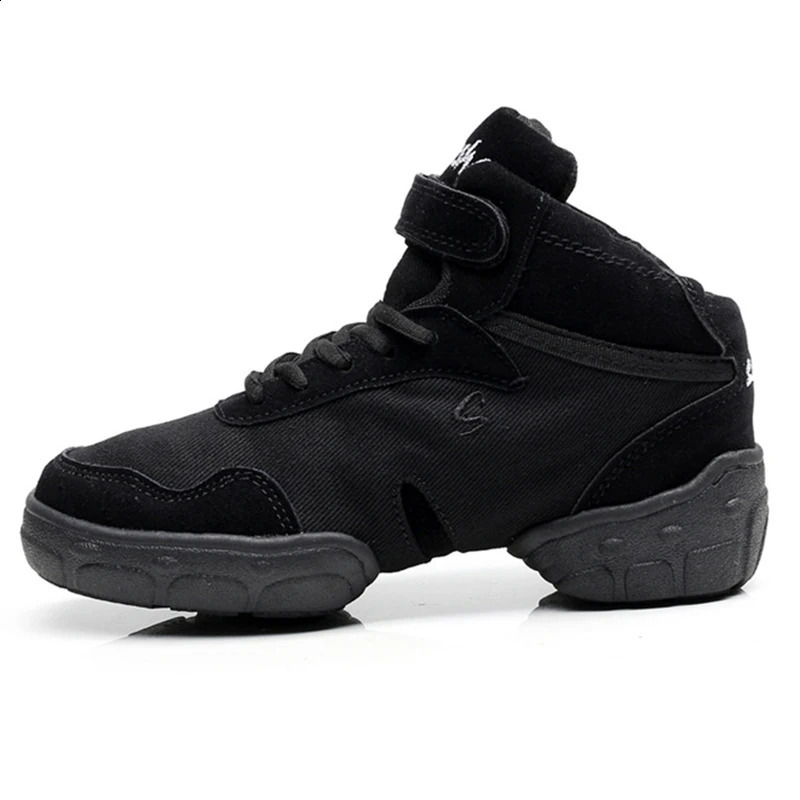 Dance Shoes Men Women Sneakers Dance Modern Hip-hop Salsa Dancing Shoes Black Canvas Genuine Leather Breathable Sports Man Sho 250214