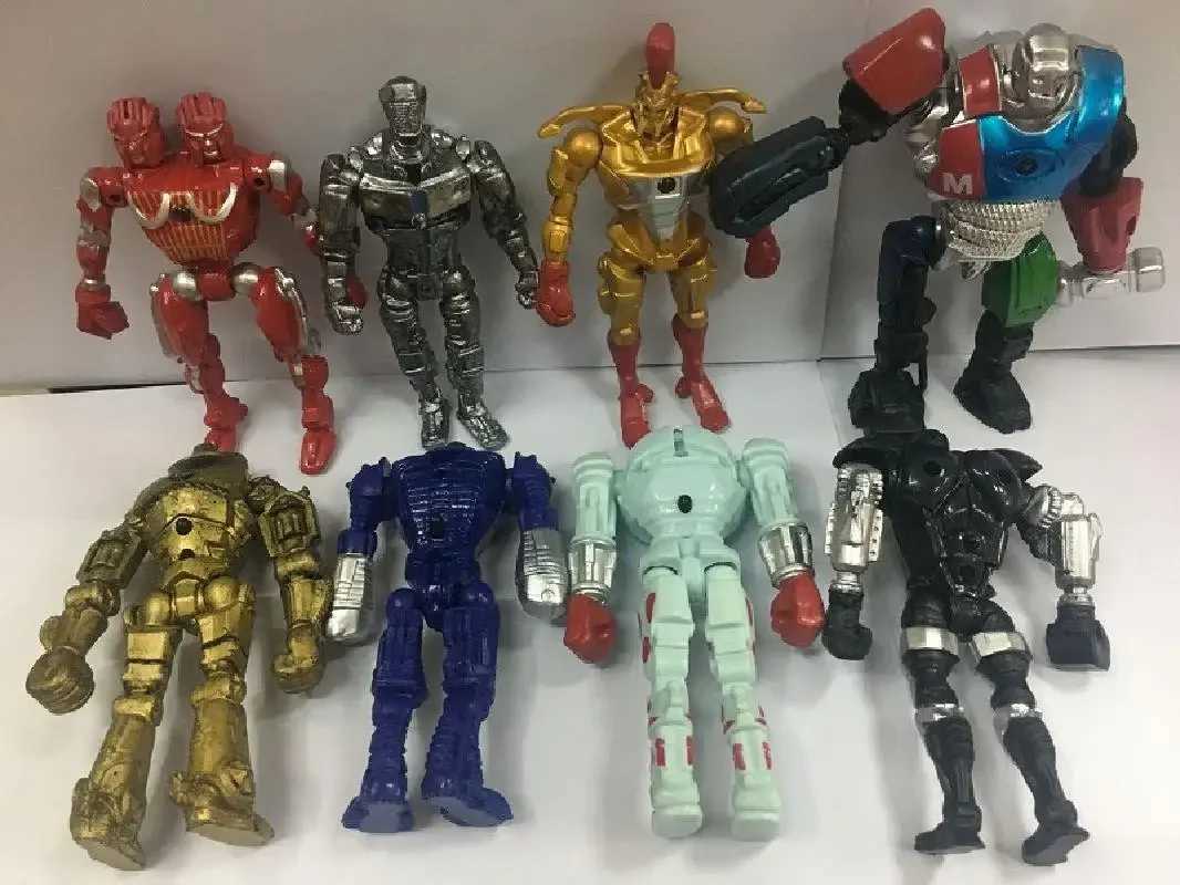 8 pieces/set 13cm animated real steel Zeus atomic Midas Adam raid robot model toy gift action picture collection decoration gift toy W250214