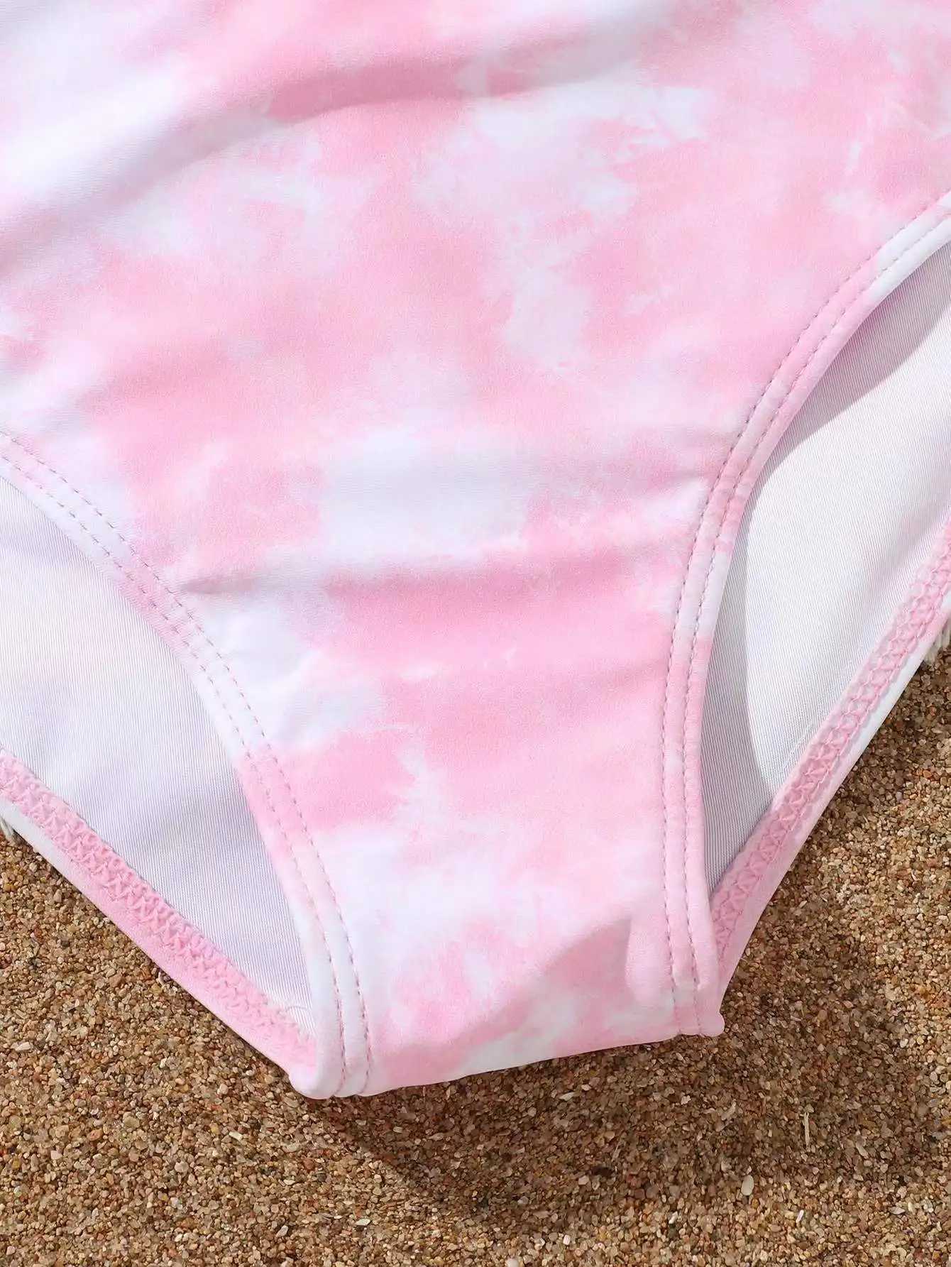 Ruffle Bikini 2023 Girls Swimsuit Kids Swimwear Female Childrens Bathers Bathing Swimming Swim Suit BeachwearXJ250214