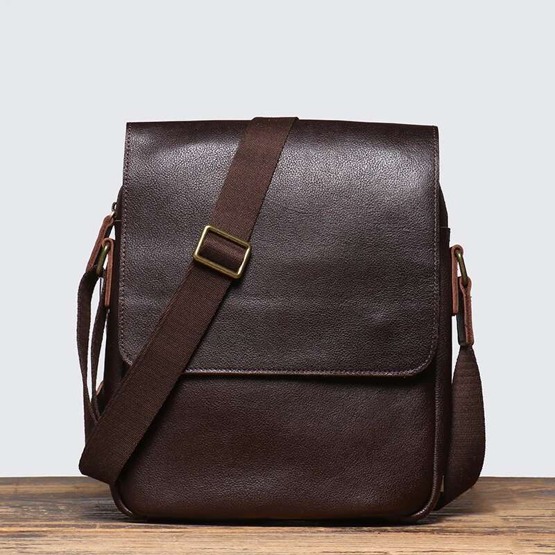 Men's Shoulder Sg Bags Vintage Fashion Satchel Bag Vegetable Tanned Leather Crossbody 9.7 Inch Mini Ipad Leathfocus
