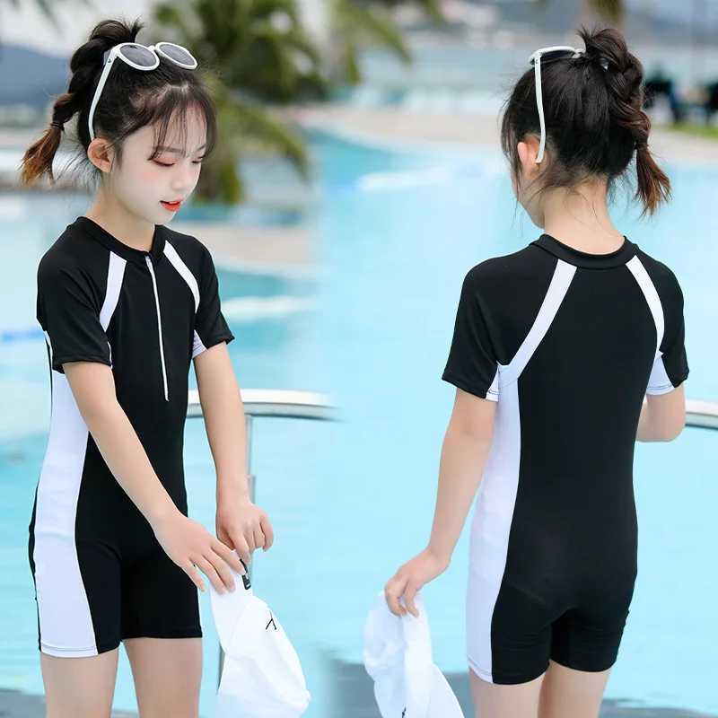 Childrens Swimsuits for Small and Medium-sized Kidsren Girls One-piece Sports Swimsuits Fashionable Swimming Suit BeachwearXJ250214