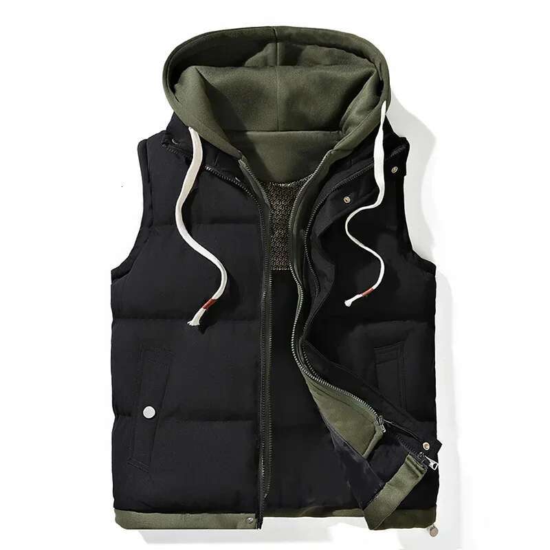 Down Unisex Autumn and Winter Youth Fashion Brand Cotton Jacket Overalls Thickened Shoulder Vest