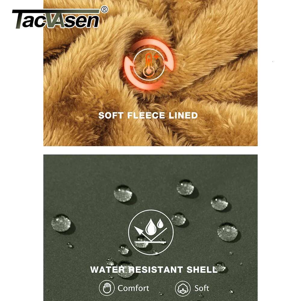 TACVASEN Outdoor Fleece Vest Jacket Mens Thermal Warm Sleeveless Jackets Fall Spring Full Zip Cargo Vests Coat Male Waistcoats