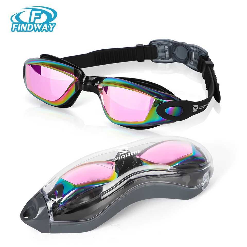 Kids Swimming Goggles Professional Anti-Fog/UV Protection No Leakage for 3-14 Years Girls Boys Swimming Goggles Gift Case Z250215