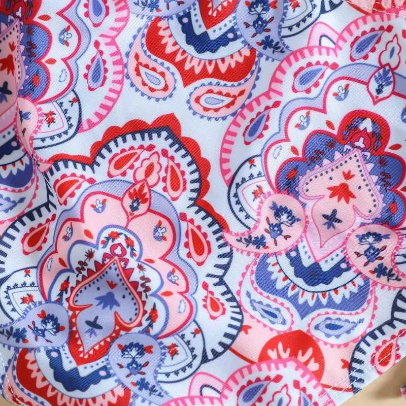 Summer Kids Swimsuits for Girl 1-6Y Chic Halter Two Piece Bikin Swimwear Infant Child Fast Dry Breathable Swimming WearXJ250214