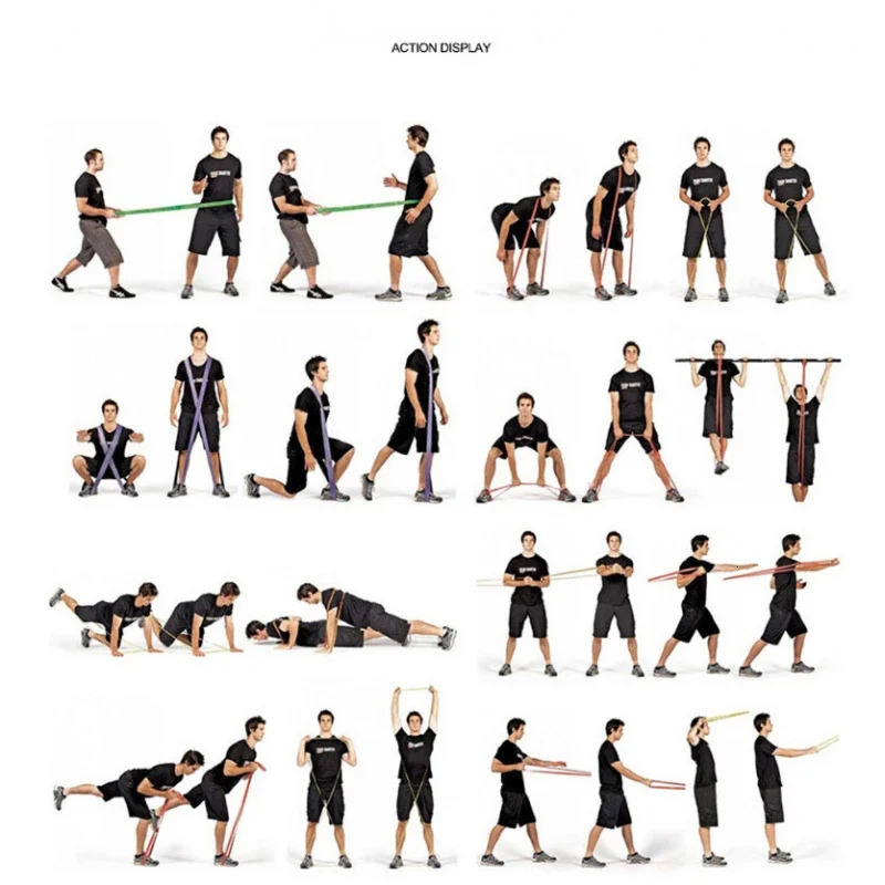 Hard latex resistance band elastic exercise strength pull up auxiliary Pilates fitness equipment training 250213