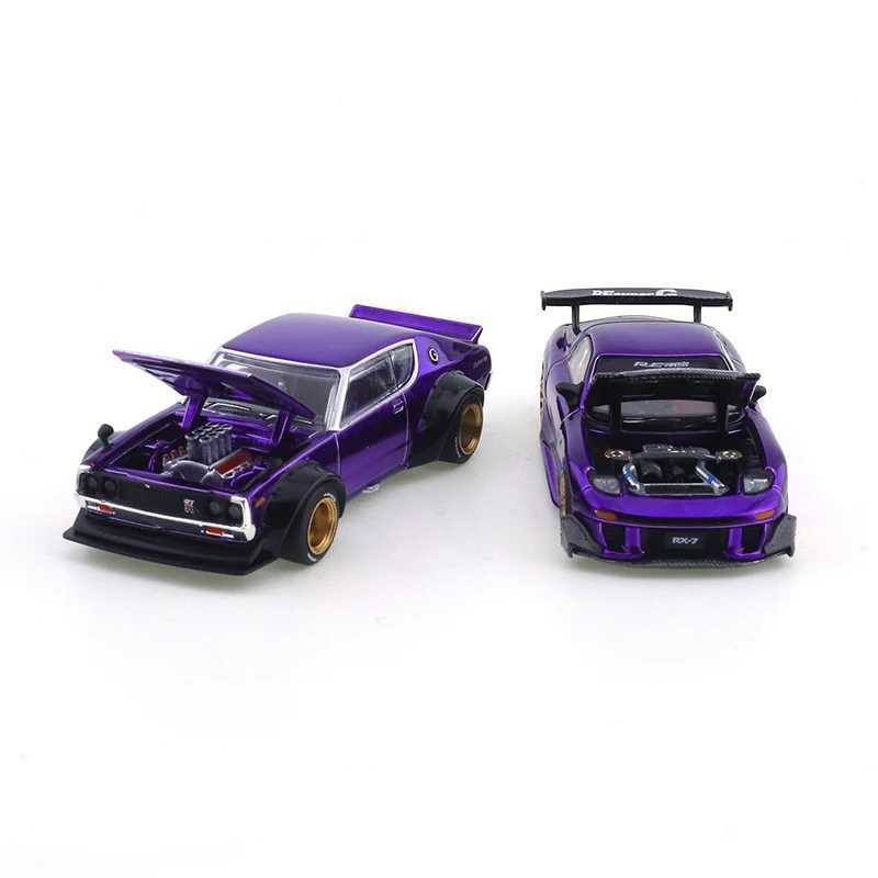 XCARTOYS POP RACE 1/64 SKYLINE GT-R V8 DRIFT (KENMER) MAZDA RX7 RE AMEMIYA WIDE BODY Cars Alloy Diecast Model Kids Toys BoysT250215