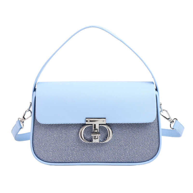 Designer bag Advanced Western Style Handheld Box for Women New Fashionable Color Contrasting Versatile Single Shoulder Crossover Small Square Bag