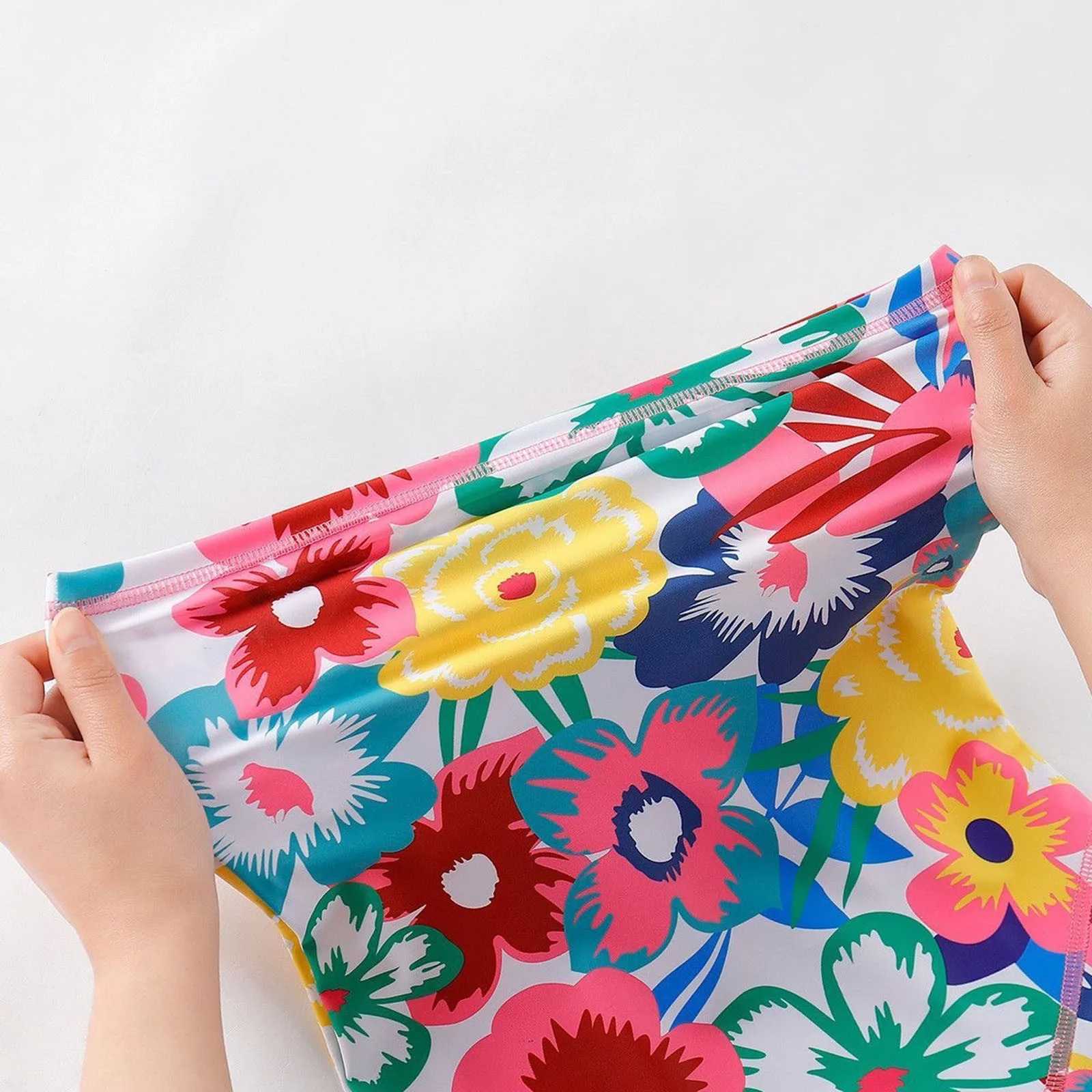 Little Girl Size 12 Swimsuit Baby Toddler Girl Swimsuit Baby Ruffle Swimwear Summer Beach Bathing Suit Preppy Sle SwimsuitXJ250214