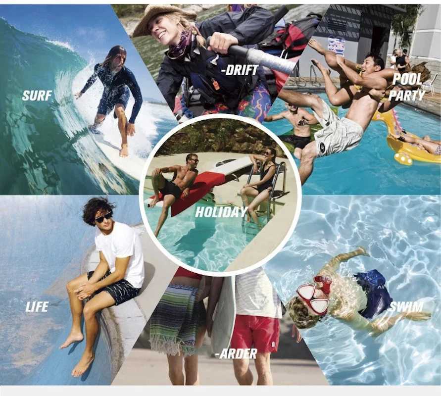 Men Classic Board Shorts 4-Way Strech Waterproof Suit Short Bermuda Swim Trunks Quick-Dry Beach Surf Sports Fitness GYM Short W250215