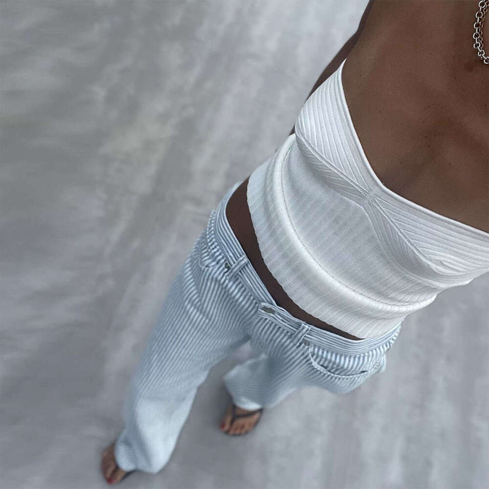 Spring/Summer Hot European and American Women's Wear Clean Color Simple Sexy strapless Short Top 2025 New Style Elegant Clothing