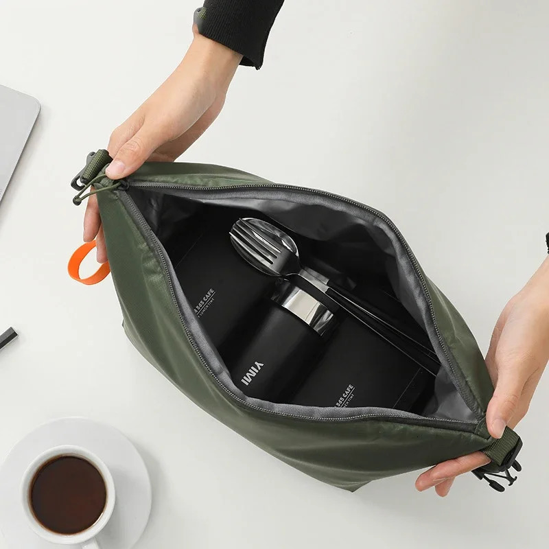 1PC Camping Insulated Lunch Pack Bento Bag Aluminium Foil Lunchbox Ice Portable Dinner Picnic Food Storage Handbag 250118