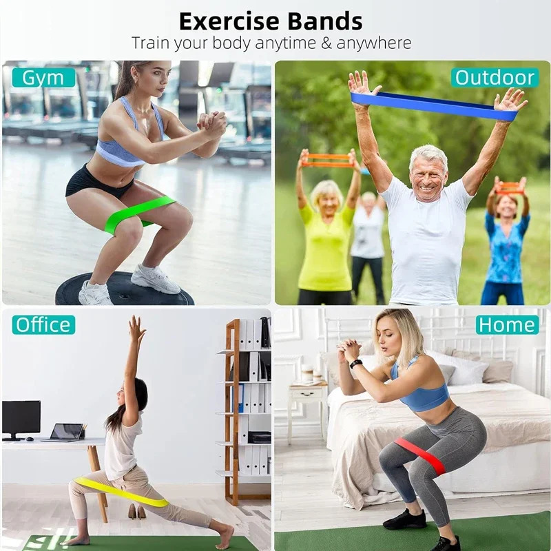 5 pcsset latex resistance bands fitness set rubber loop strength training workout expander gym equipment elastic band 250213