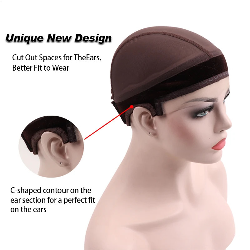 Yajukai Lace Wig Grip Cap With Silicone Band Adjustable Wig Cap With Headband Velet Non Slip Wig Gripper To Keep Wigs In Place 250214