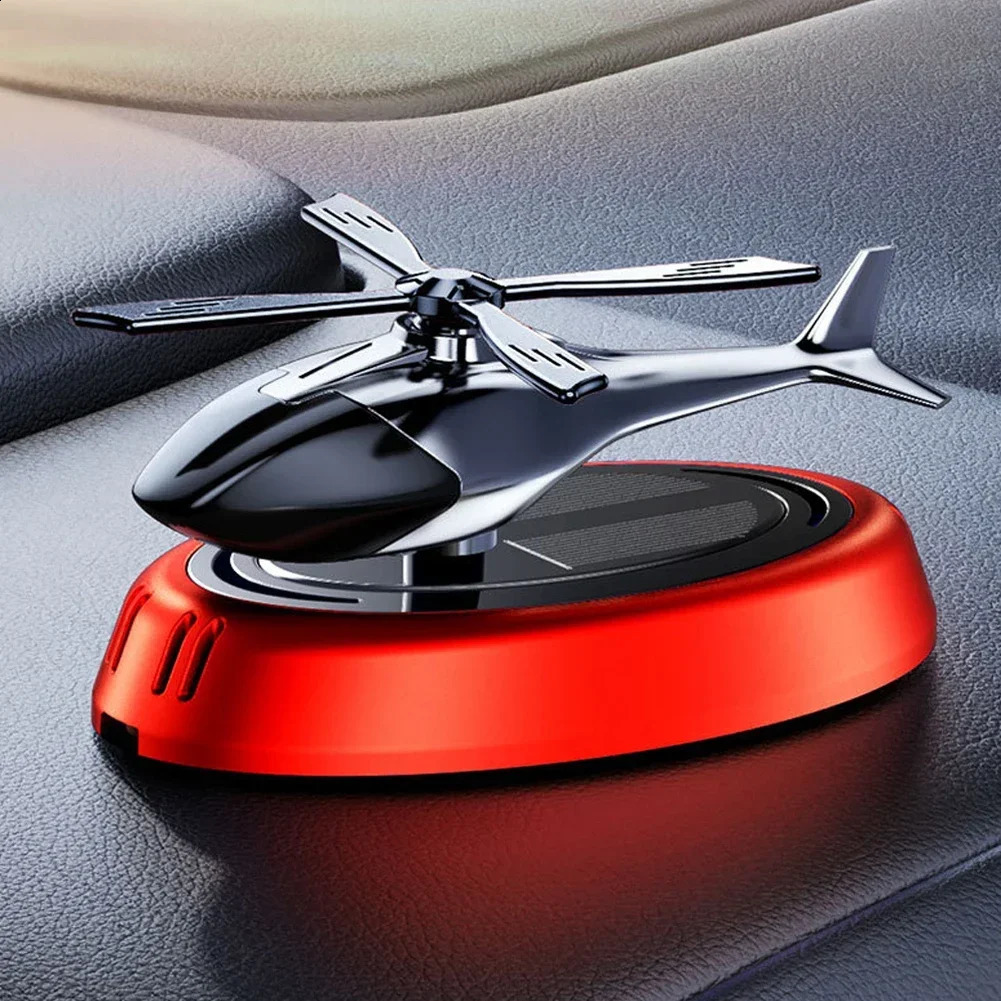 Solar Car Fragrance Helicopter Car Air Freshener ornaments Decor Interior Decoration Solar Rotating Aroma Diffuser for Office 250214
