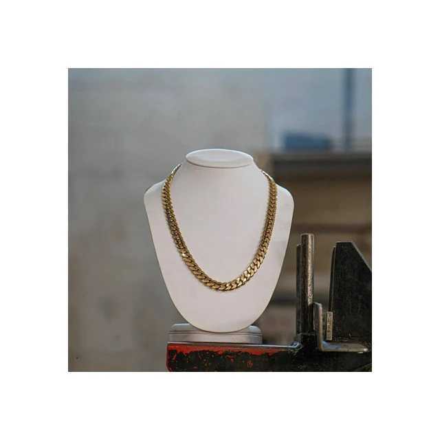 Handmade Miami Cuban Link Chain 210grams Heavy Solid 925 Sterling Silver Gold Plated Curb Chain for Men and Women Hiphop Chain