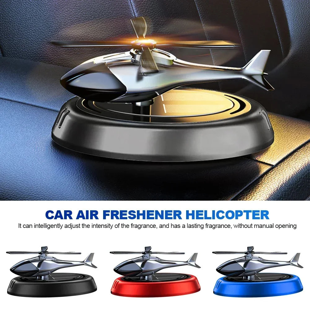 Solar Car Fragrance Helicopter Car Air Freshener ornaments Decor Interior Decoration Solar Rotating Aroma Diffuser for Office 250214