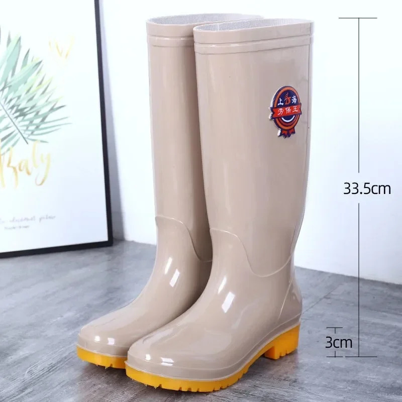 High Rain Shoes Non-slip Rubber Shoes in Spring and Autumn Rainy Rain Boots Tendon Sole High Shell Cold Warm Non-slip 250213